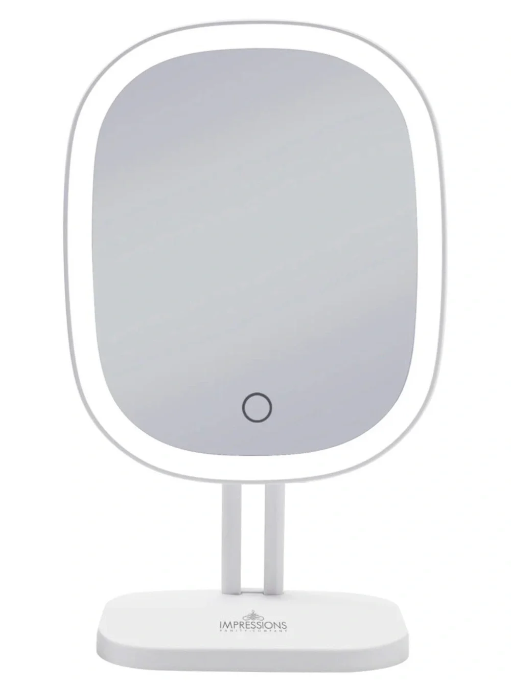 Impressions LED Lighted Makeup Mirror in White Touch Highlight